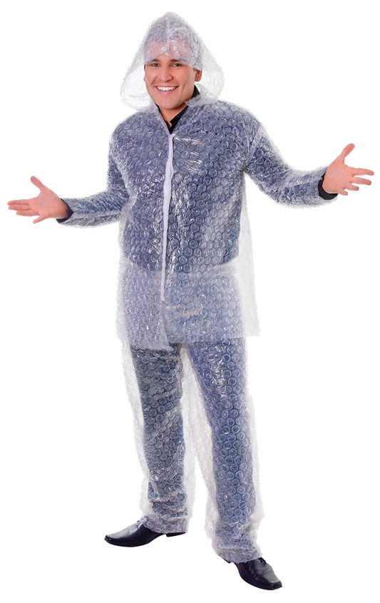 Mens Bubble Wrap Suit Costume