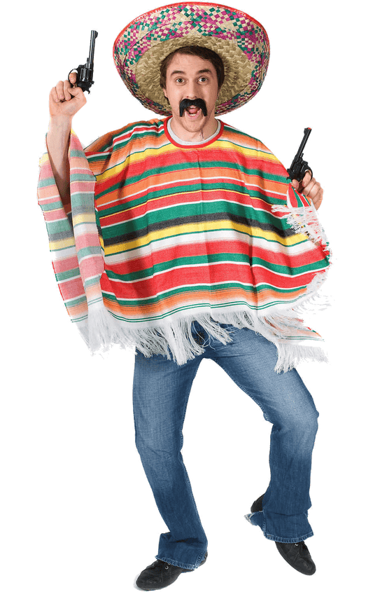 Adult Mexican Rainbow Poncho