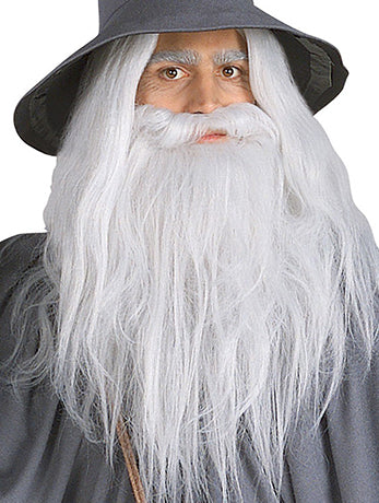 Ensemble Perruque et Barbe Gandalf Gris