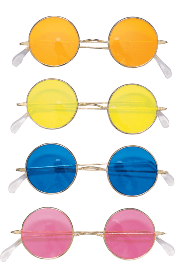 Lunettes de soleil hippie rondes