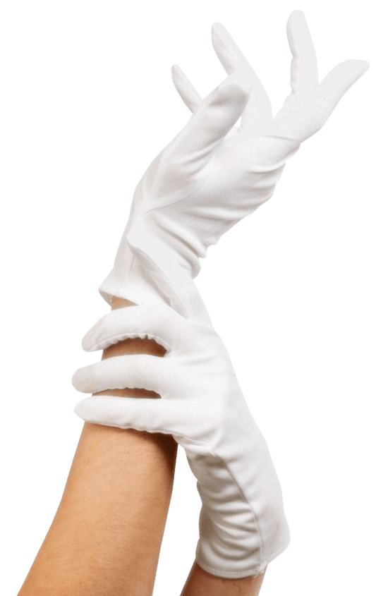 Plain Adult White Gloves