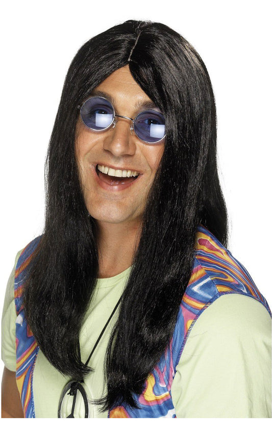 60s Hippie Black Wig