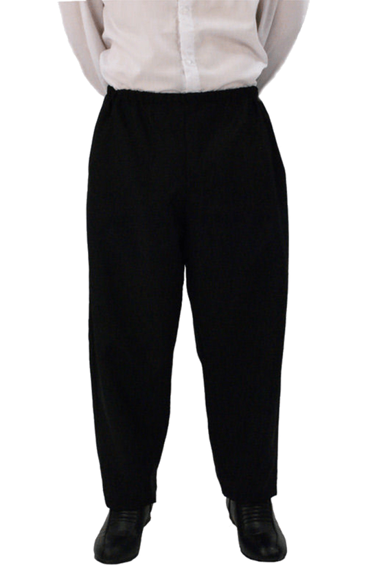 Mens Black Elasticated Trousers