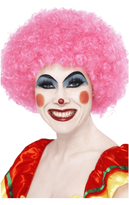 Pink Clown Afro Wig