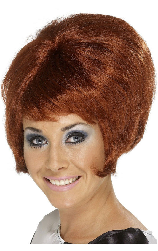 60s Beehive Cilla Auburn Wig