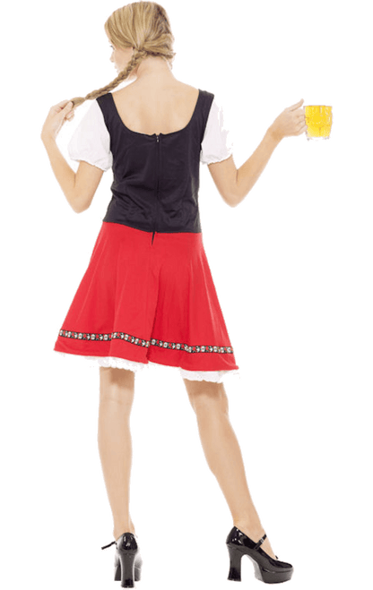 Womens Red Oktoberfest Bavarian Costume