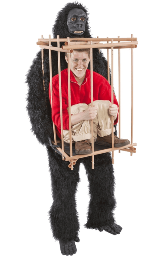 Costume de gorille et cage pour adulte