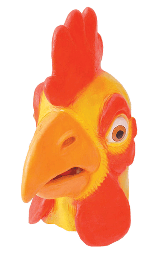 Masque de poulet en caoutchouc