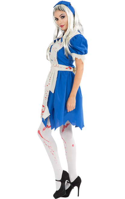 Womens Dark Alice In Wonderland Halloween Costume