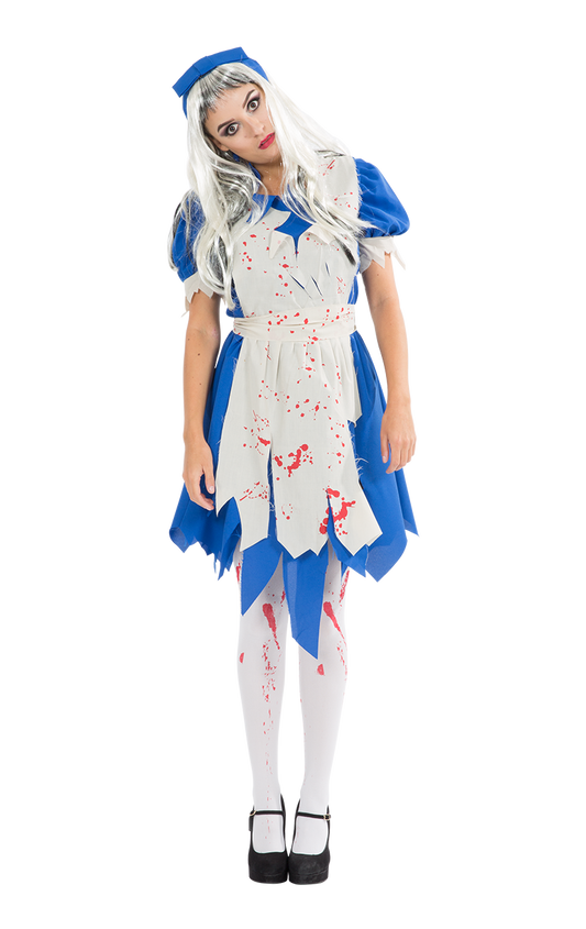 Womens Dark Alice In Wonderland Halloween Costume