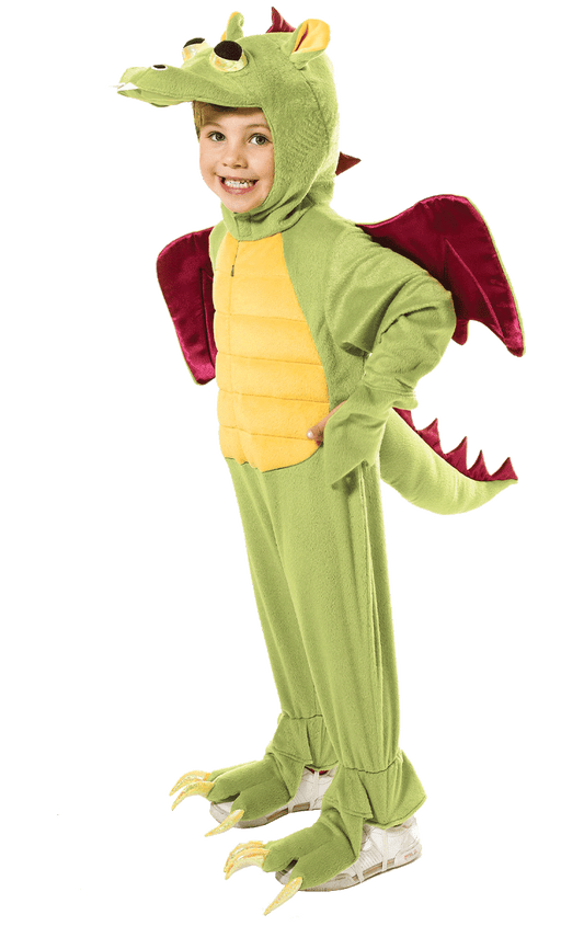 Déguisement de dragon vert à capuche pour enfant