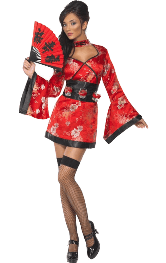 Womens Vodka Japanese Geisha Costume