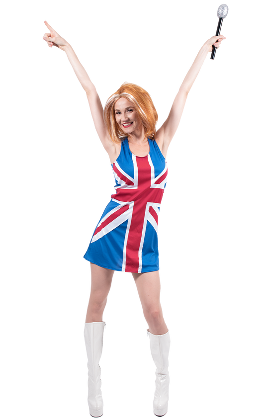 Frauen Union Jack Spice Girl Kostüm