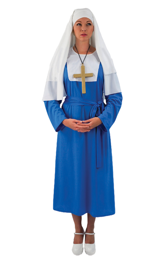 Déguisement nonne bleue adulte