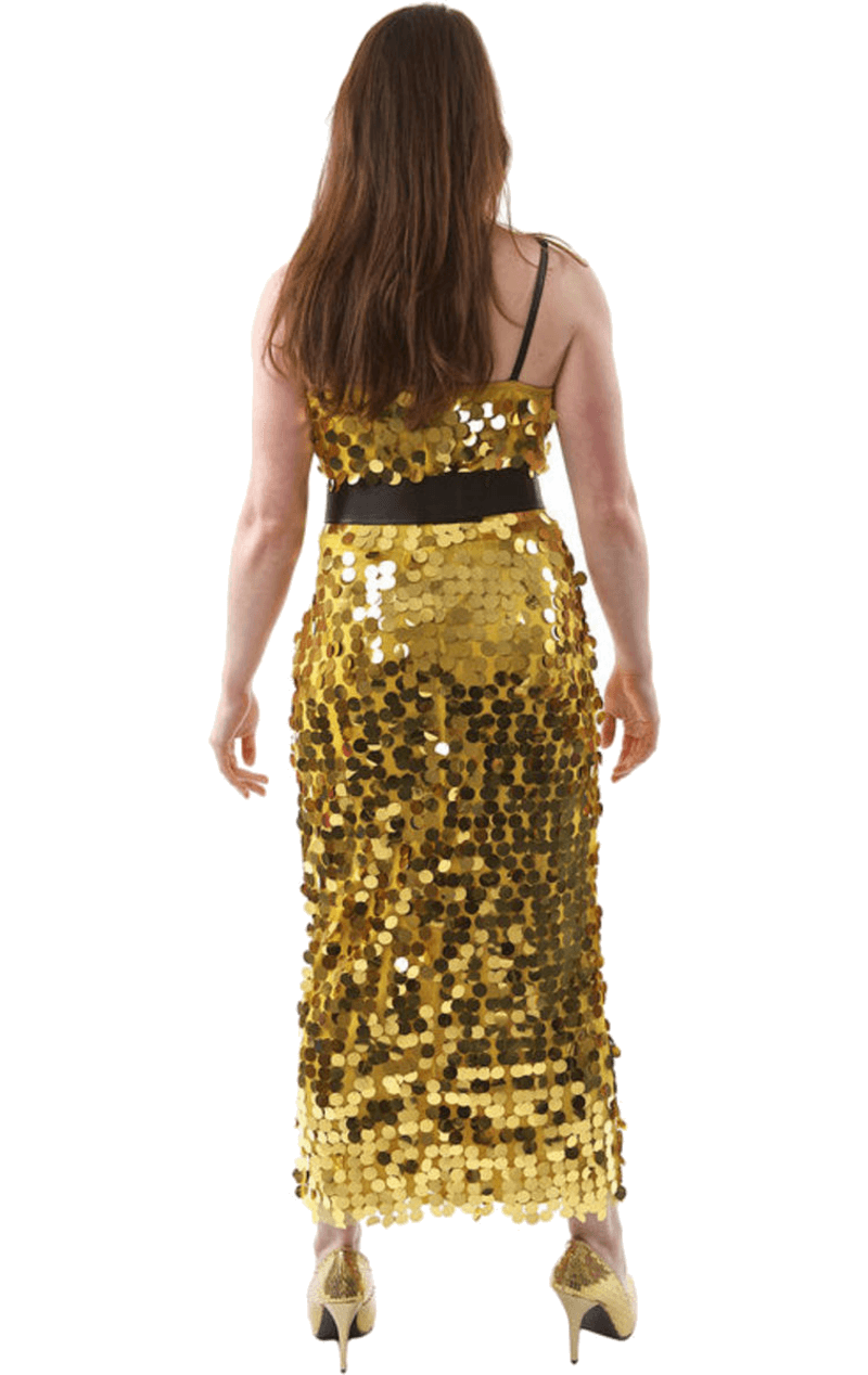 Costume de chanteuse Gold Soul pour femme