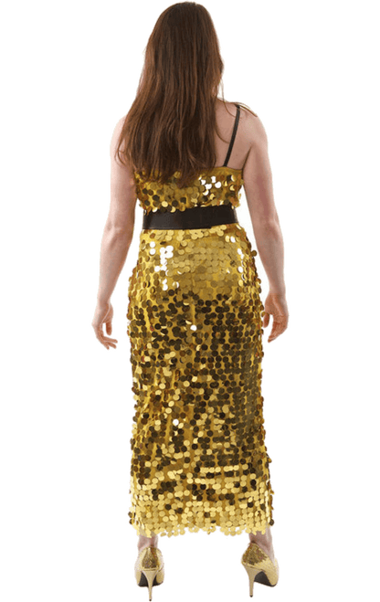 Costume de chanteuse Gold Soul pour femme