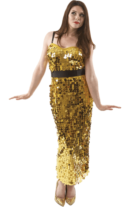 Costume de chanteuse Gold Soul pour femme