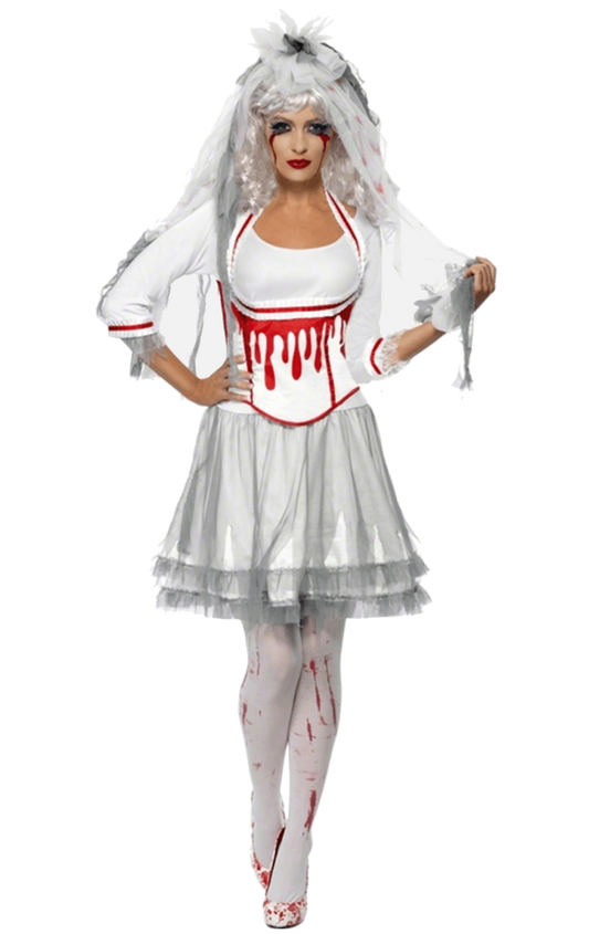 Womens Halloween Bleeding Bride Costume