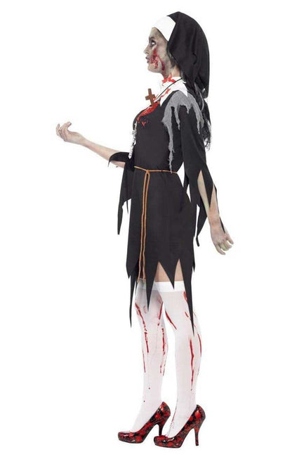 Womens Halloween Zombie Nun Costume