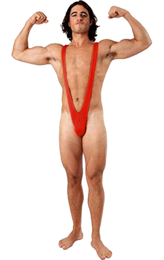 Mankini Borat rouge feu adulte