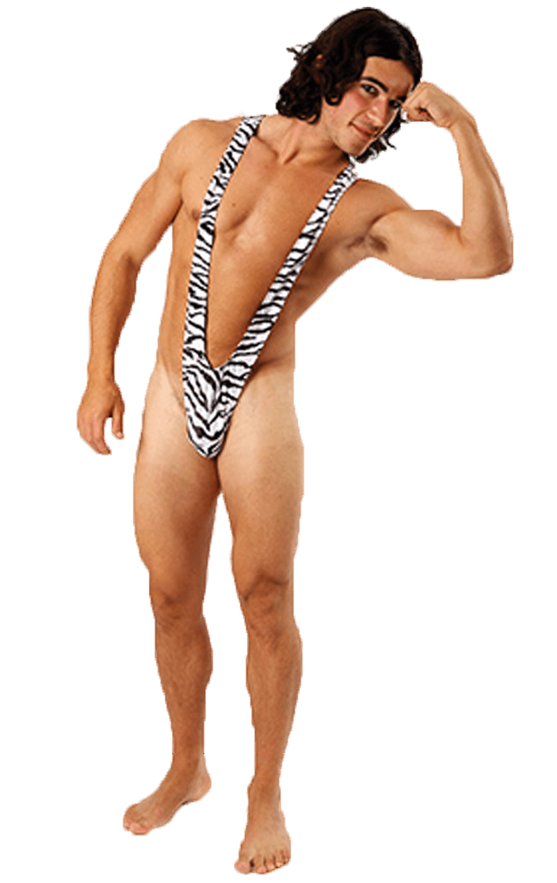 Erwachsener Zebra Borat Mankini