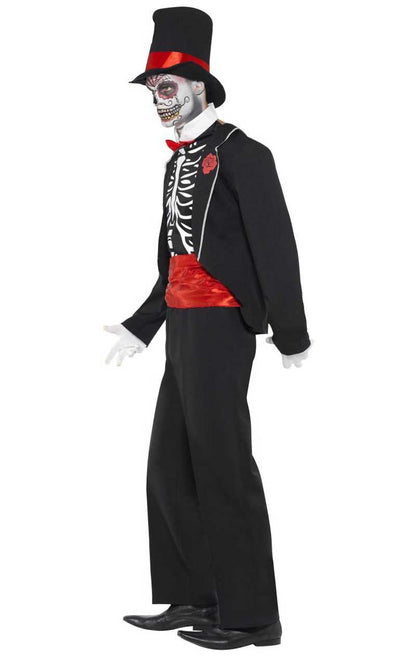 Mens Day Of The Day Skeleton Senor Costume