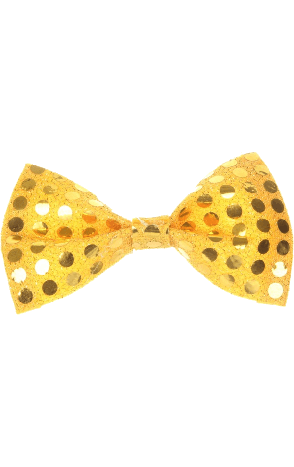 Gold Sequin Bow Tie