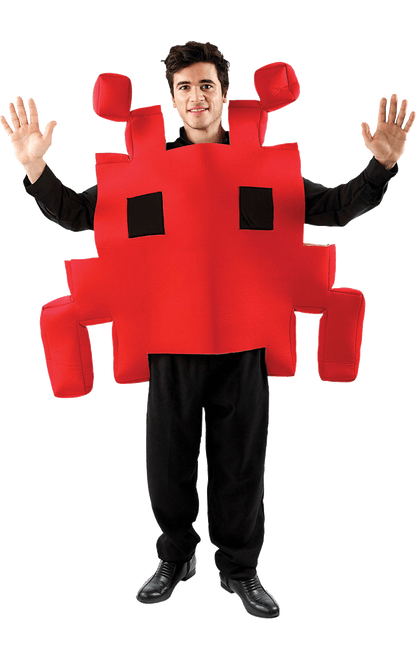 Adult Red Space Invader Costume