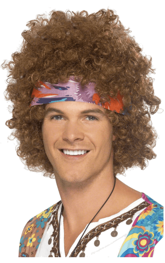 Brown Hippy Afro mit Kopftuch