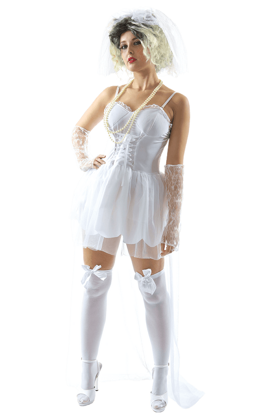 Womens 80s Virgin Bride Costume