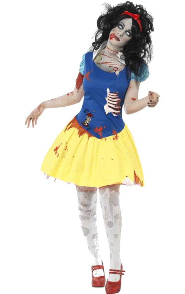 Womens Zombie Snow White Halloween Costume