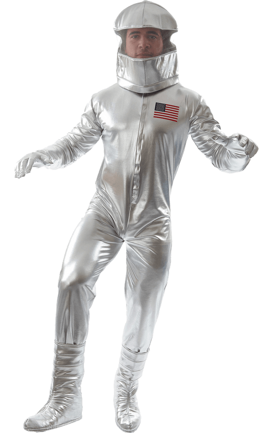 Mens Traditional Silver Astronaut Costume