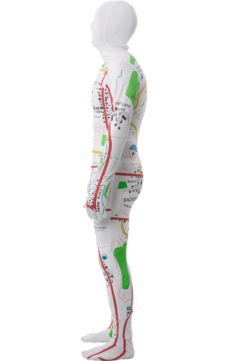 Rude Map Body Suit Costume