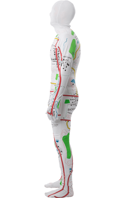 Rude Map Body Suit Costume