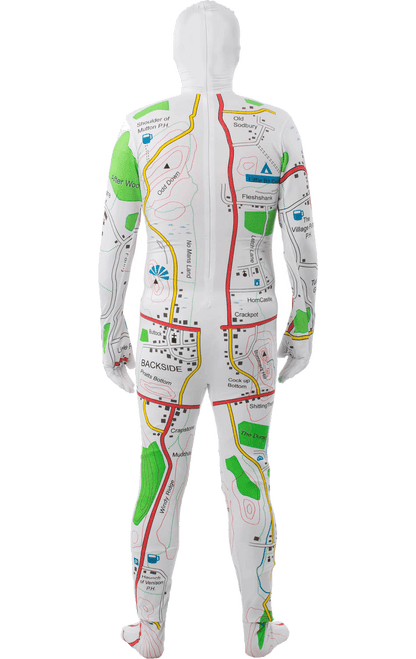 Rude Map Body Suit Costume