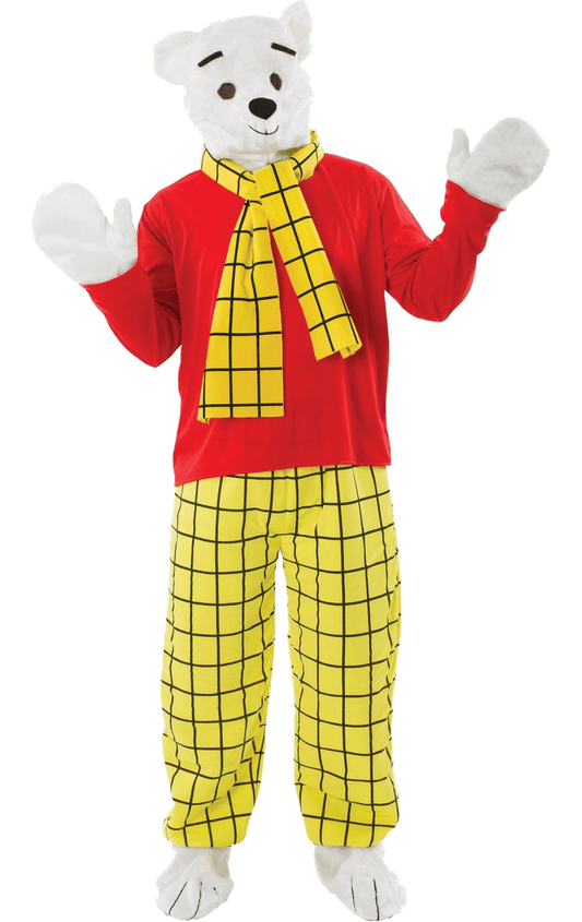 Erwachsener Rupert Bear Kostüm