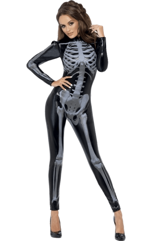 Costume de squelette d'Halloween sexy pour femme