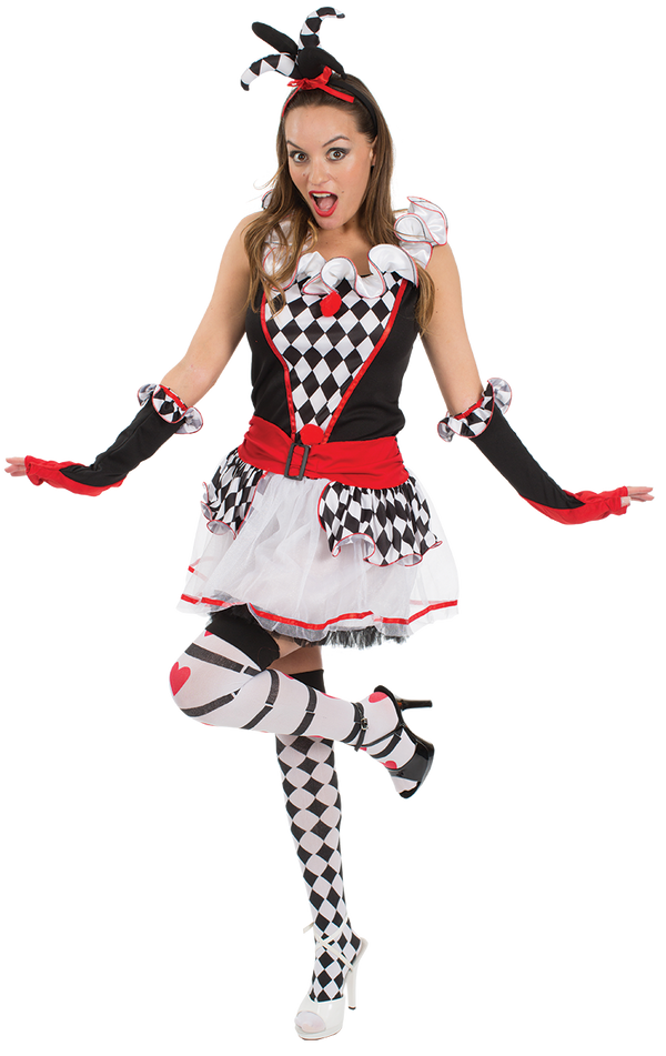 Ladies Twisted Clown Costume- fancydress.com