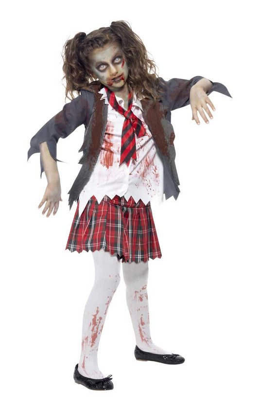 Kids Zombie School Girl Costume