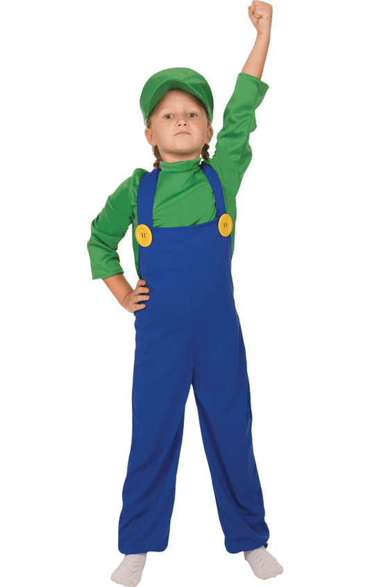 Kids Luigi Super Mario Costume