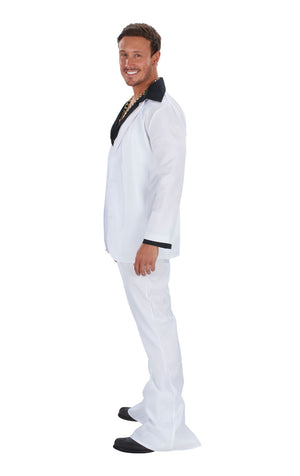 White Disco Suit Night Fever Adult Mens 70's Costume size Large