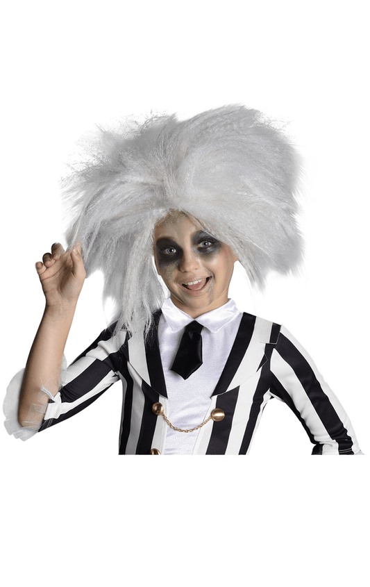 Perruque Beetlejuice grise pour enfants