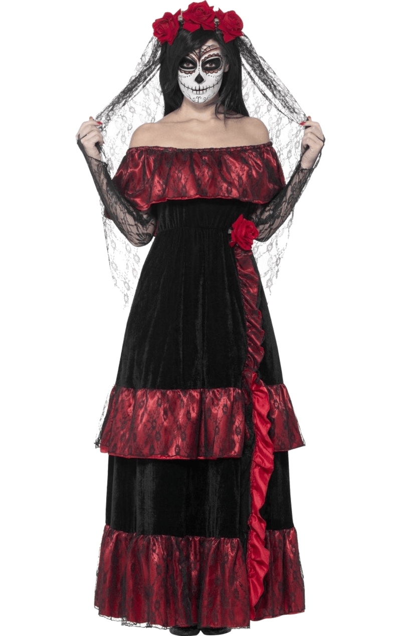 Ladies Day Of The Dead Dress Costume