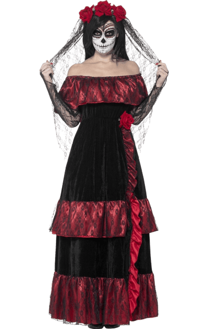 Ladies Day Of The Dead Dress Costume