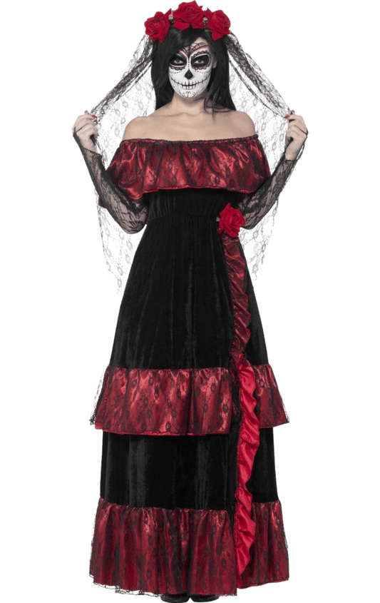 Ladies Day Of The Dead Dress Costume