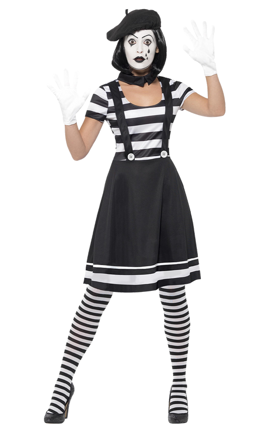 Womens Mime Artist Costume