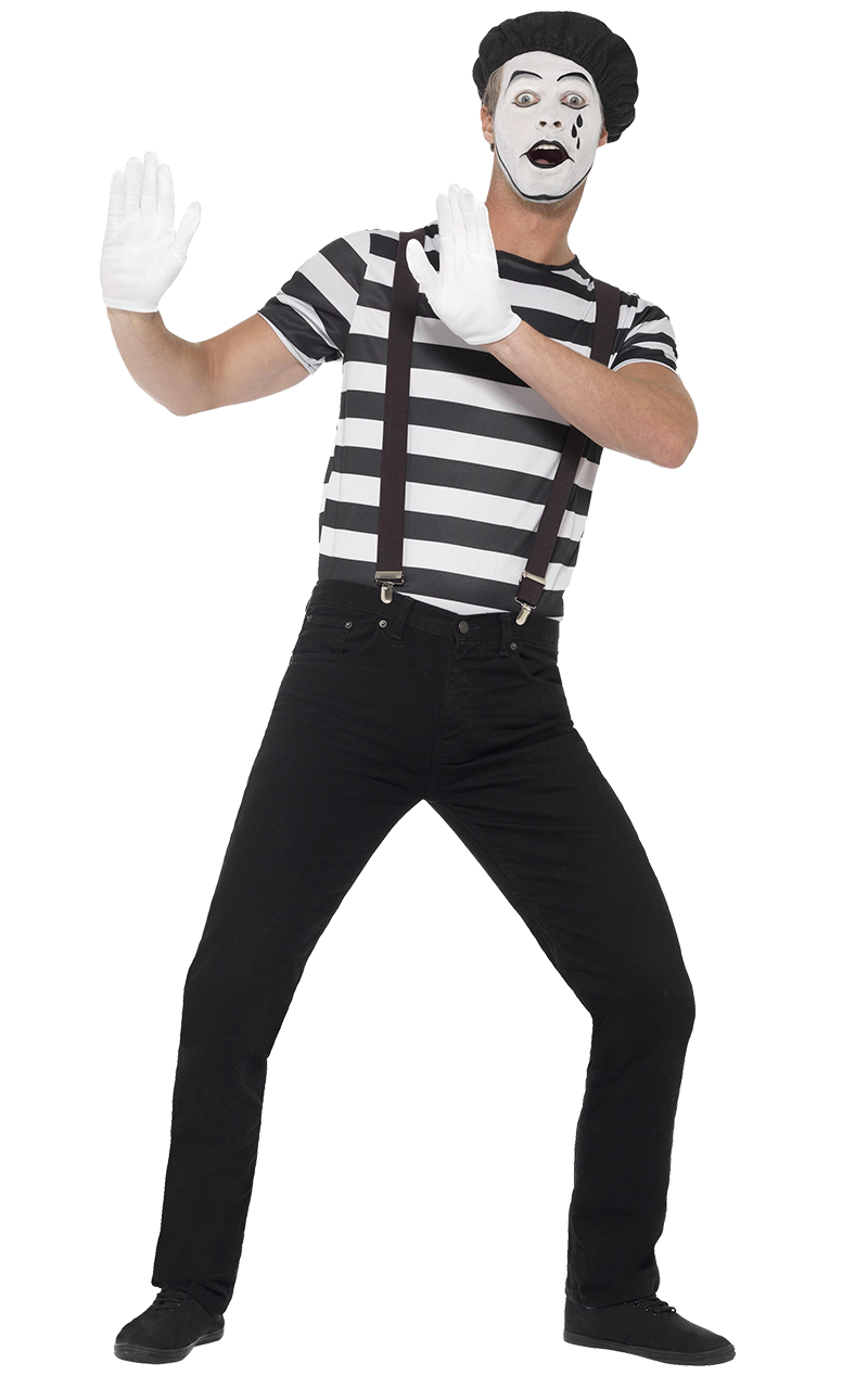 Mens Mime Artist Costume