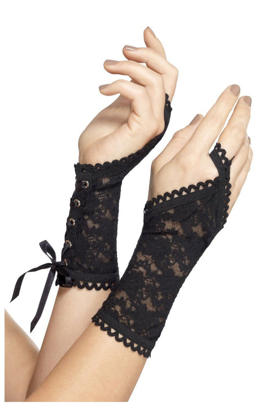 Gants en dentelle noire