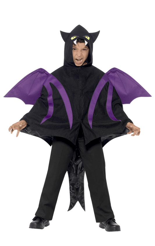 Kids Hooded Bat Cape Costume