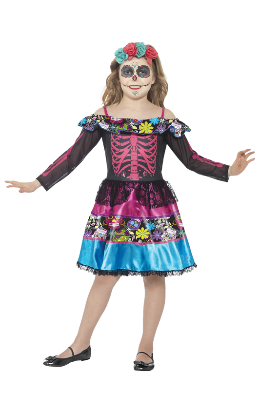 Girls Day Of The Dead Dress Costume